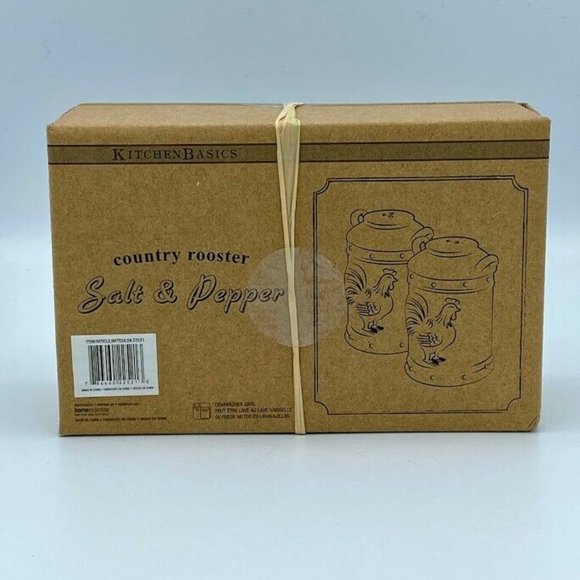 Country Style Rooster Salt and Pepper Set Home Ess - Picture 3 of 3